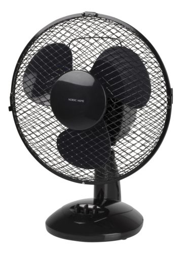 Deltaco NORDIC HOME FT-535 ventilátor, asztali, 230 mm, két fokozatú, 20W, dönthető, fekete