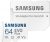 SAMSUNG SD kártya 64GB, EVO PLUS, Blue Wave, 160MB/s