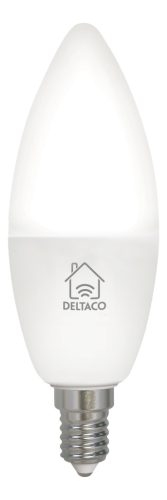 Deltaco SMART HOME SH-LE14CCTC izzó, LED, E14, gyertya, szabályozható