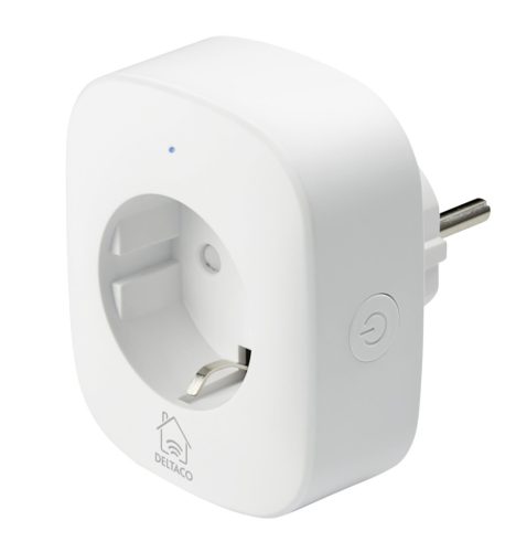 Deltaco SMART HOME SH-P01E aljzat energiafigyelővel, WIFI, 2.4GHz, fehér