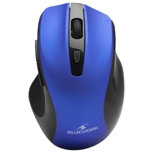 Bluestork Vezeték nélküli Egér - M-WL-OFF75-BLUE (Rechargeable, Bluetooth, 1600 DPI, 6 gomb, optikai, kék)