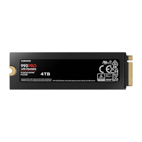 Samsung SSD 4TB - MZ-V9P4T0GW (990 PRO hűtőbordás, PCle 4.0x4, NVMe M.2, 4TB)