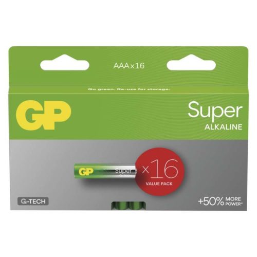 GP Super Alkáli elem AAA 16db