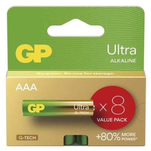 GP Ultra Alkáli elem AAA 8db
