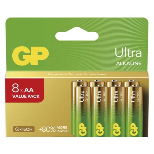 GP Ultra Alkáli elem AA 8db