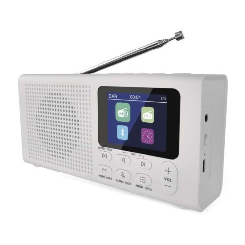 Hordozható rádió Bluetooth, DAB / DAB+ / FM, fehér színben