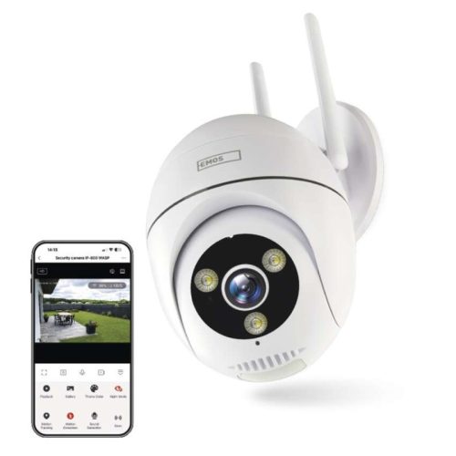 GoSmart Wifis kültéri forgatható kamera IP-800 WASP, fehér