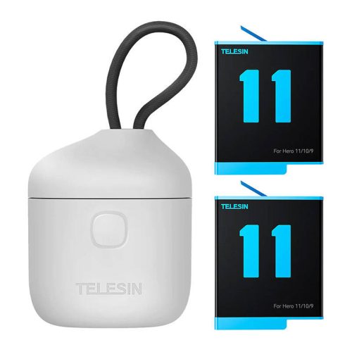 Telesin Allin doboz vízálló háromcsatornás töltő + 2 akkumulátor GoPro Hero 12 / 11 / 10 / 9-hez
