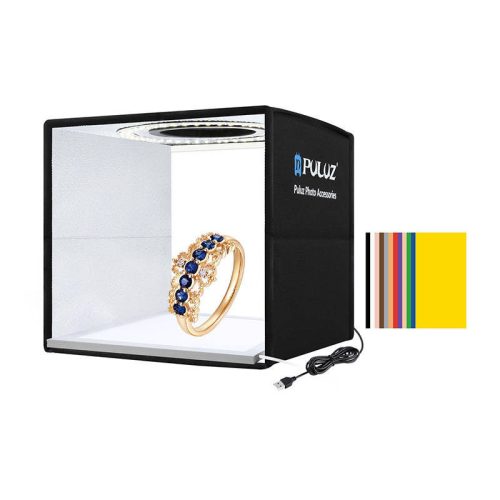Puluz PKT3101B 25cm árnyékmentes sátor + LED szőnyeg