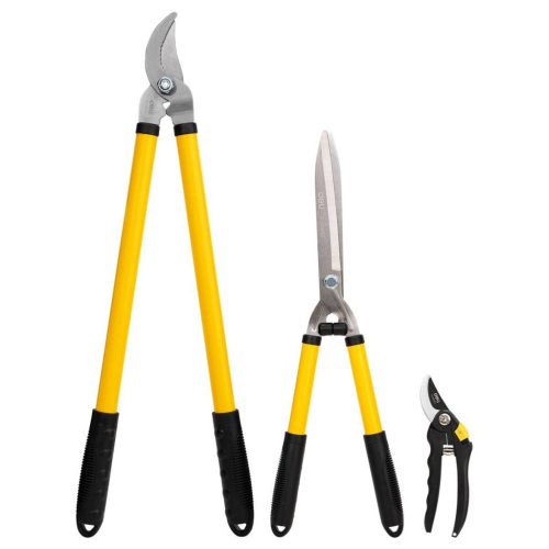 Deli Tools három darabos metszőolló készlet EDL580003, (sárga)