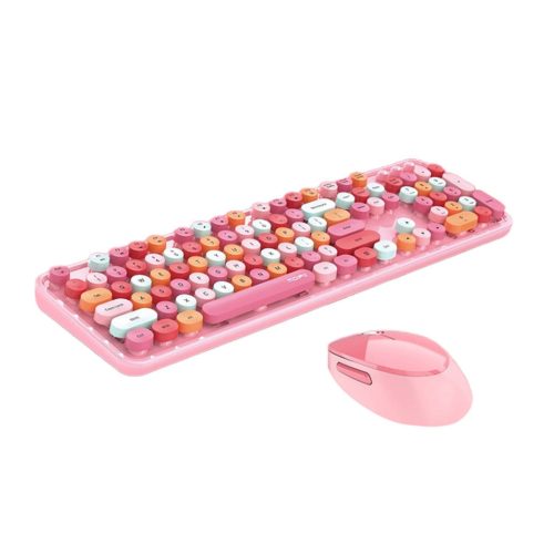MOFII Sweet 2.4G vezeték nélküli billentyűzet + egér szett (rózsaszín)