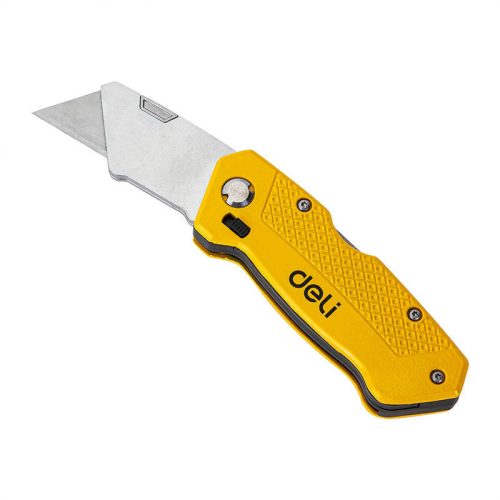 Deli Tools többcélú kés kihúzható pengével EDL006Z (sárga)