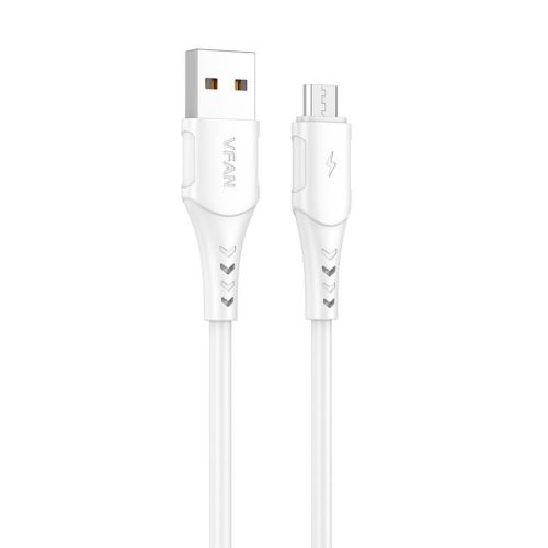 USB-Micro USB kábel Vipfan Colorful X12, 3A, 1m (fehér)