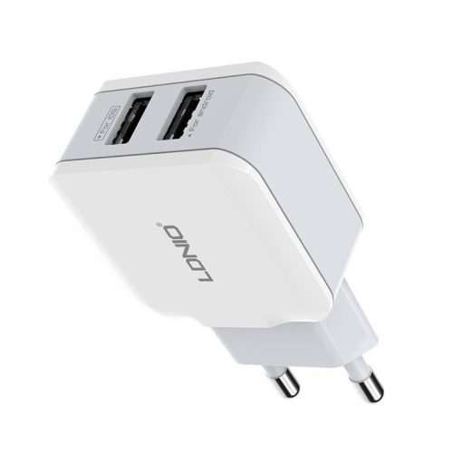 LDNIO A2202 hálózati töltő, 2x USB, 12W (fehér)