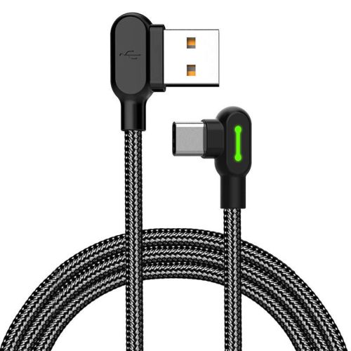 USB-ről USB-C-re szögletes kábel Mcdodo CA-5280 LED, 3m (fekete)