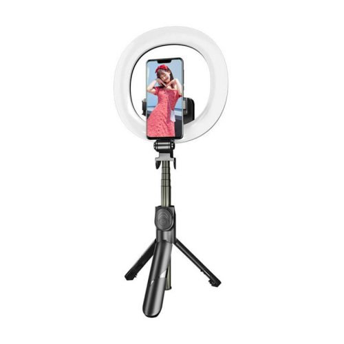 Selfie bot / állvány Puluz LED fénygyűrűvel