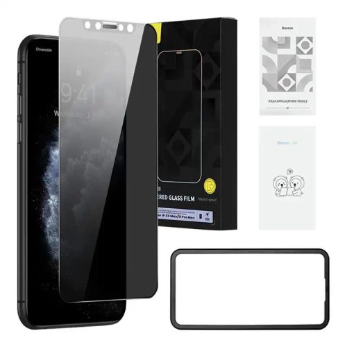Baseus iPhone XS Max/11 Pro Max Privacy szűrős üvegfólia, 0,3 mm