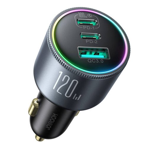Joyroom autós töltő JR-CCN07,3x C-ről C-re,120 W ,(szürke)