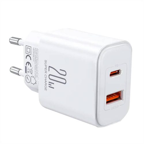 Joyroom hálózati töltő JR-TCF05, (EU) 20W A+C (fehér)