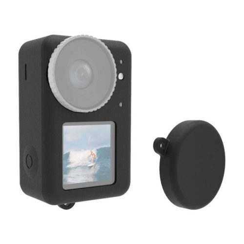 Szilikon Puluz tok DJI Osmo Action 4/3 kamerához lencsevédővel (fekete)