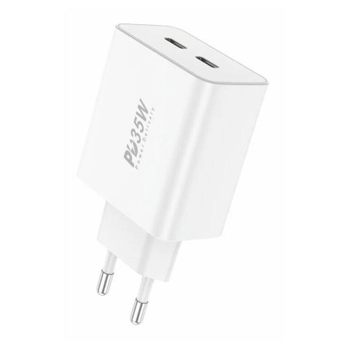 Foneng EU50 PD 35W 2x USB-C hálózati töltő (fehér)