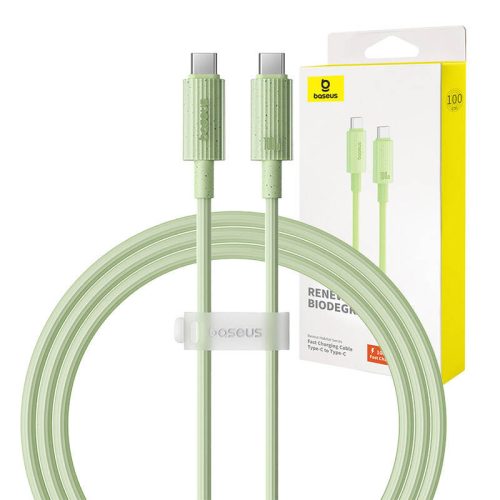 Baseus Habitat Series gyorstöltő kábel USB-C - USB-C, 100W, 1m (zöld)