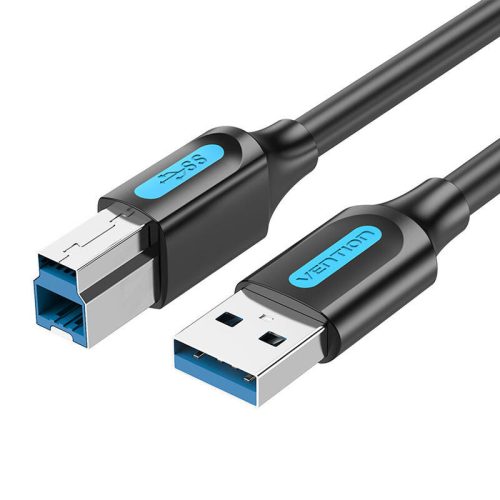 USB 3.0 A-B nyomtatókábel Vention COOBI 2A 3m fekete PVC