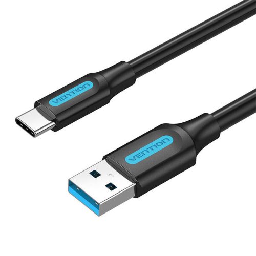USB 3.0 A és USB-C kábel Vention COZBH 3A 2m fekete PVC