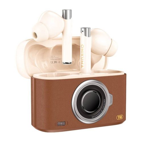 ONIKUMA Bluetooth fülhallgató T18 barna