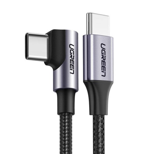 UGREEN US255 USB-C-USB-C kábel, 3m, 60W, ferde (fekete)