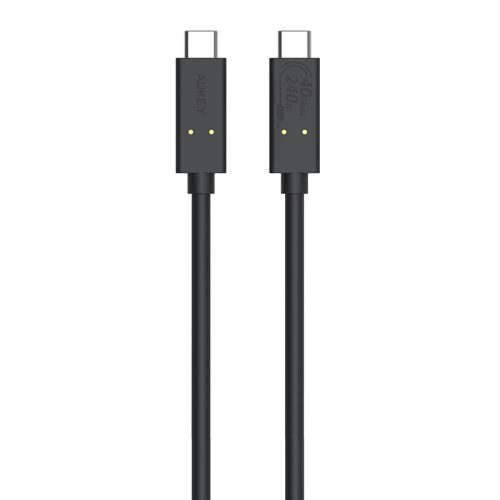 Aukey CB-TCC241 USB-C-USB-C kábel, 240W, 0,8m (fekete)