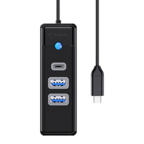 Orico Hub USB-C és 2x USB 3.0 + USB-C, 5 Gbps, 0,15m (fekete)