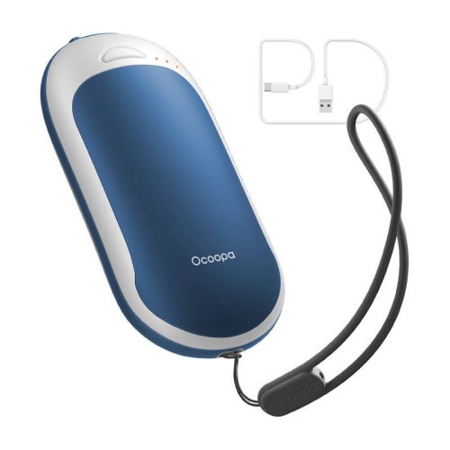 Ocoopa H3054PD 5000 mAh kapacitású kézmelegítő powerbank funkcióval, USB-C fehér-kék színű
