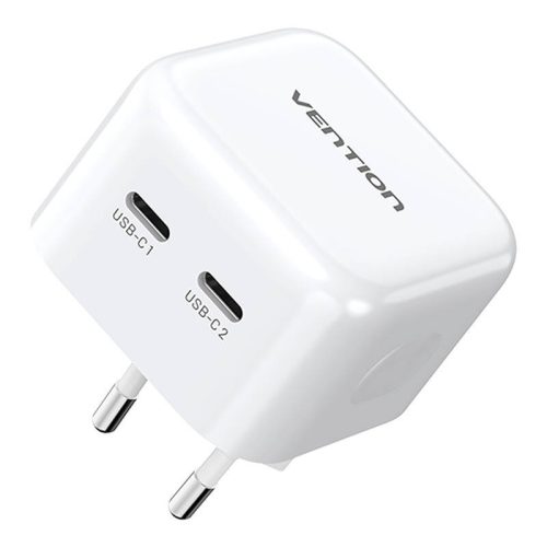 Vention FBPW0-EU USB(C+C) GaN (35W/35W) hálózati töltő (fehér)