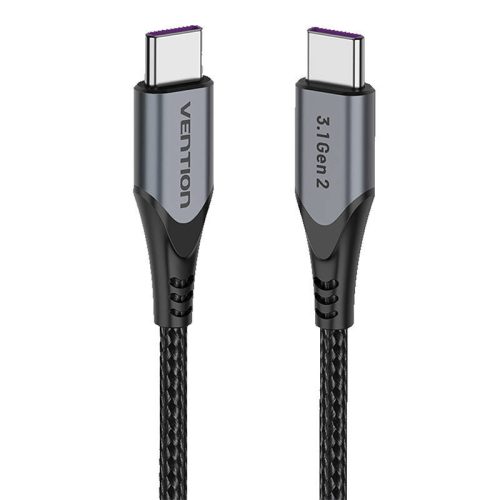 USB-C-USB-C 100W Vention TAHHF 5A 1m USB 3.1 Gen2 4k kábel (szürke)