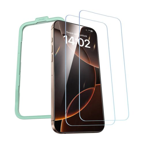 UGREEN SP630 iPhone 16 Pro Max edzett üvegfólia, 2 db + rögzítőkeret
