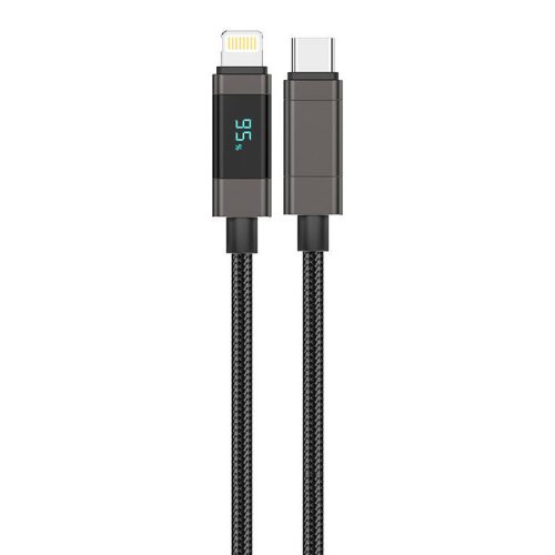 Foneng XS05 PD 27W USB-C-Lightning kábel, 1.2m (fekete)