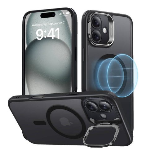 Classic Hybrid (HaloLock) ESR tok állvánnyal iPhone 16 készülékhez (fekete)