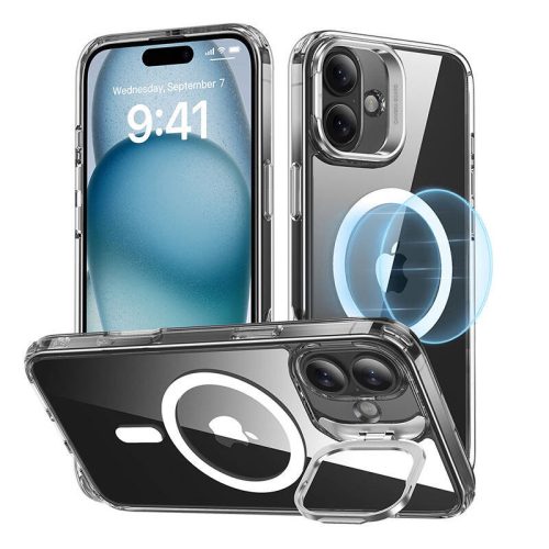 Classic Hybrid (HaloLock) ESR tok állvánnyal iPhone 16 készülékhez (átlátszó)