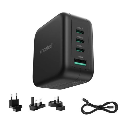 Choetech PD6055 70W GaN hálózati töltő US, EU, UK, AU adapterekkel