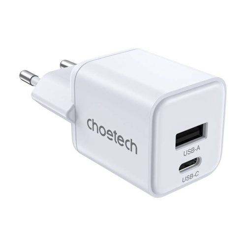 Choetech PD 30W kétportos fali töltő (fehér)