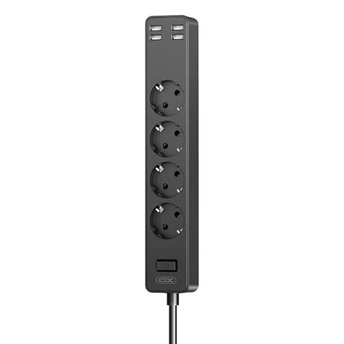 XO WL10 4USB 1.8m-es hálózati szalag (fekete)