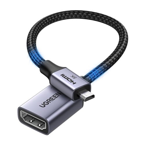 Ugreen HD182 micro HDMI HDMI HDMI kábel, 8K 60Hz, 48Gbps, 0.2m (fekete)