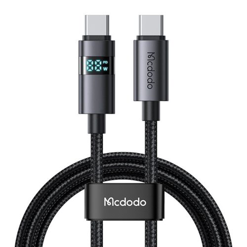 Mcdodo CA-5610 USB-C-USB-C kábel, 100W, LED kijelző, 1,2m