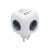 Home CUBE1 kocka elosztó USB töltővel, 3 aljzat gyermekvédelemmel, 1db USB C, 2db USB A, max. 3680 W