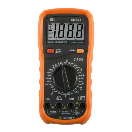 Home SMA 64 digitális multiméter, egyenfeszültség, váltófeszültség, egyenáram, váltóáram