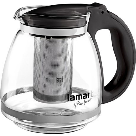 Lamart TEÁSKANNA 1,5L FEKETE VERRE LT7027