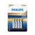Philips ELEM PREMIUM ALKALI AAA 4-BLISZTER LR03M4B/10